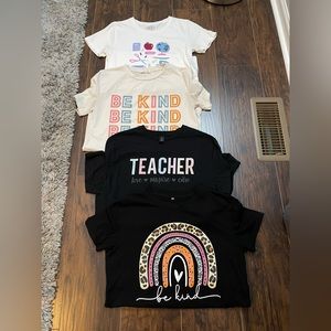 Set of 4 teacher tshirts